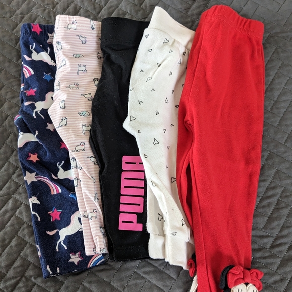Baby Girl Leggings Bundle 6-9 months Puma Carter's Disney - Picture 2 of 2